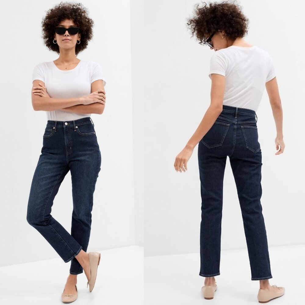 NWT Gap High Rise Vintage Slim Stretch Jeans Blue Denim Size 10 / 30R